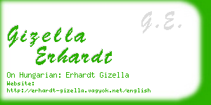 gizella erhardt business card